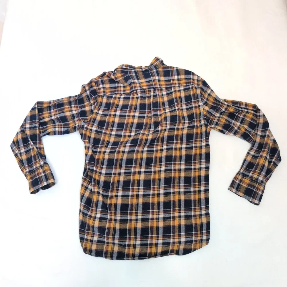 J.Crew Men's Blue‎ Plaid Button-Down Shirt - Size M